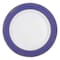 Smarty Had A Party 7.5" White with Gold Spiral on Blue Rim Plastic Appetizer/Salad Plates (120 plates), 120PK 677BG-CASE - alternate 7